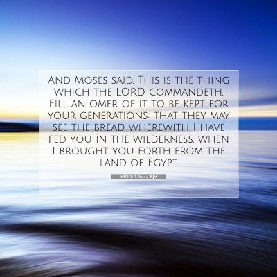 Picture 07 - Exodus 16:32 KJV - And Moses said, This is the thing which the LORD - Bible Verse Picture