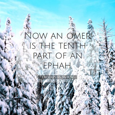 Picture 07 - Exodus 16:36 KJV - Now an omer is the tenth part of an - Bible Verse Picture