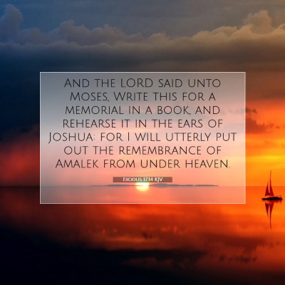 Picture 07 - Exodus 17:14 KJV - And the LORD said unto Moses, Write this for a - Bible Verse Picture