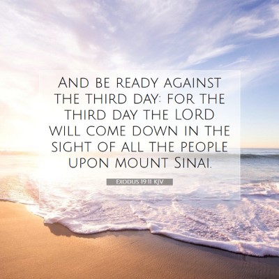 Picture 07 - Exodus 19:11 KJV - And be ready against the third day: for the third - Bible Verse Picture