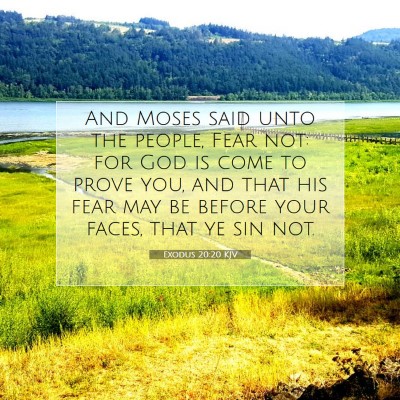 Picture 07 - Exodus 20:20 KJV - And Moses said unto the people, Fear not: for God - Bible Verse Picture