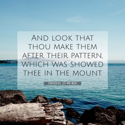 Picture 07 - Exodus 25:40 KJV - And look that thou make them after their pattern, - Bible Verse Picture