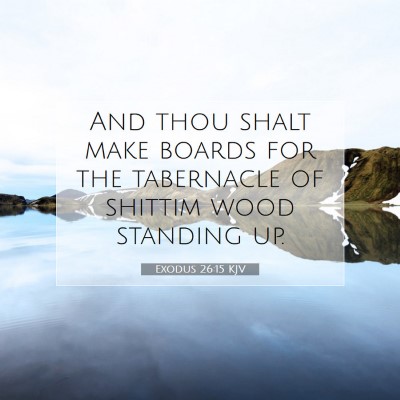 Picture 07 - Exodus 26:15 KJV - And thou shalt make boards for the tabernacle of - Bible Verse Picture