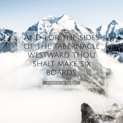 Picture 07 - Exodus 26:22 KJV - And for the sides of the tabernacle westward thou - Bible Verse Picture