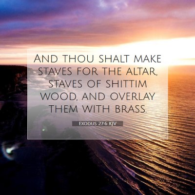 Picture 07 - Exodus 27:6 KJV - And thou shalt make staves for the altar, staves - Bible Verse Picture