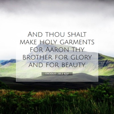 Picture 07 - Exodus 28:2 KJV - And thou shalt make holy garments for Aaron thy - Bible Verse Picture