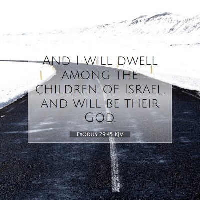 Picture 07 - Exodus 29:45 KJV - And I will dwell among the children of Israel, - Bible Verse Picture