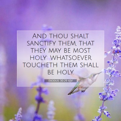 Picture 07 - Exodus 30:29 KJV - And thou shalt sanctify them, that they may be - Bible Verse Picture