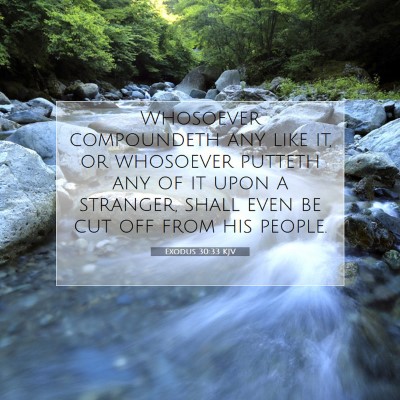 Picture 07 - Exodus 30:33 KJV - Whosoever compoundeth any like it, or whosoever - Bible Verse Picture