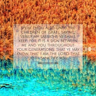 Picture 07 - Exodus 31:13 KJV - Speak thou also unto the children of Israel, - Bible Verse Picture