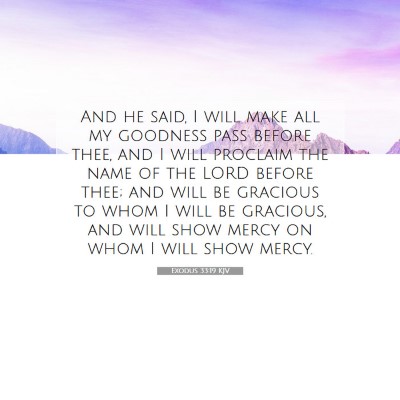 Picture 07 - Exodus 33:19 KJV - And he said, I will make all my goodness pass - Bible Verse Picture