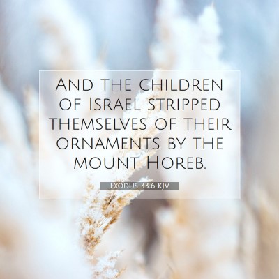 Picture 07 - Exodus 33:6 KJV - And the children of Israel stripped themselves of - Bible Verse Picture