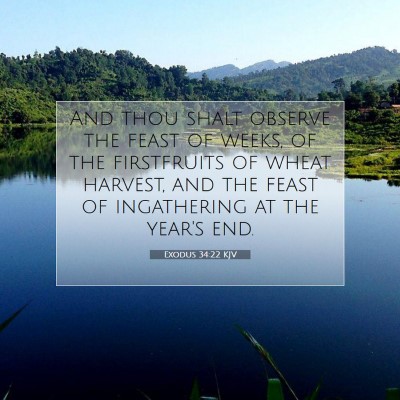 Picture 07 - Exodus 34:22 KJV - And thou shalt observe the feast of weeks, of the - Bible Verse Picture