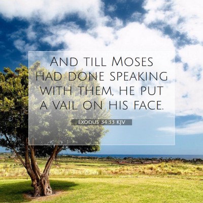 Picture 07 - Exodus 34:33 KJV - And till Moses had done speaking with them, he - Bible Verse Picture