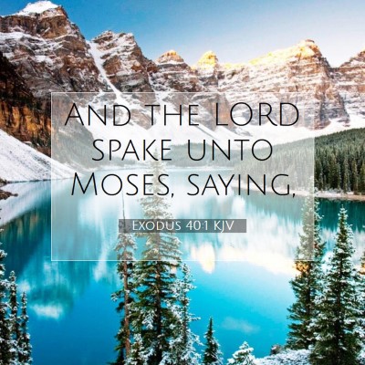 Picture 07 - Exodus 40:1 KJV - And the LORD spake unto Moses, - Bible Verse Picture