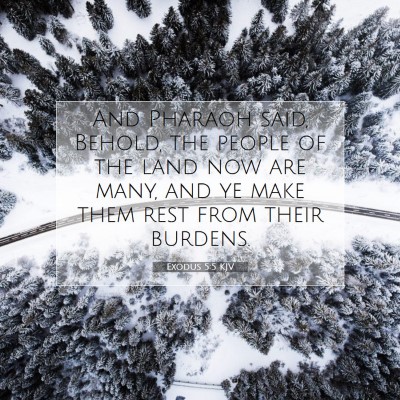 Picture 07 - Exodus 5:5 KJV - And Pharaoh said, Behold, the people of the land - Bible Verse Picture