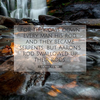 Picture 07 - Exodus 7:12 KJV - For they cast down every man his rod, and they - Bible Verse Picture
