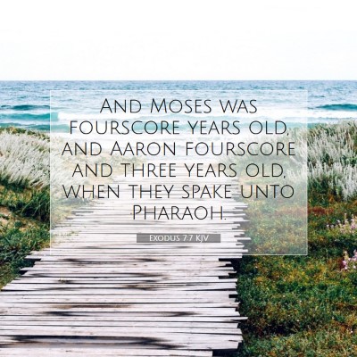 Picture 07 - Exodus 7:7 KJV - And Moses was fourscore years old, and Aaron - Bible Verse Picture