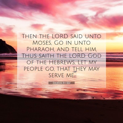 Picture 07 - Exodus 9:1 KJV - Then the LORD said unto Moses, Go in unto - Bible Verse Picture