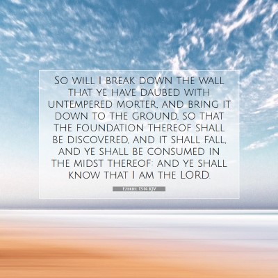 Picture 07 - Ezekiel 13:14 KJV - So will I break down the wall that ye have daubed - Bible Verse Picture