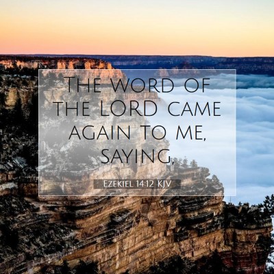 Picture 07 - Ezekiel 14:12 KJV - The word of the LORD came again to me, - Bible Verse Picture