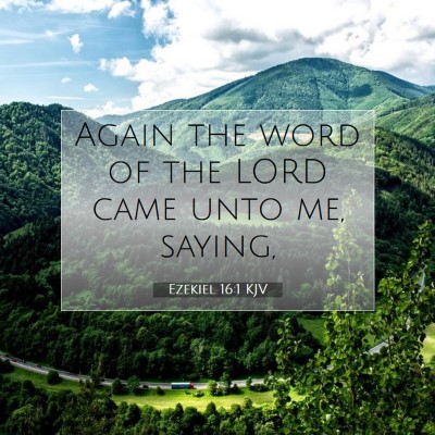 Picture 07 - Ezekiel 16:1 KJV - Again the word of the LORD came unto me, - Bible Verse Picture