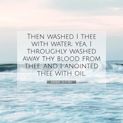 Picture 07 - Ezekiel 16:9 KJV - Then washed I thee with water; yea, I throughly - Bible Verse Picture