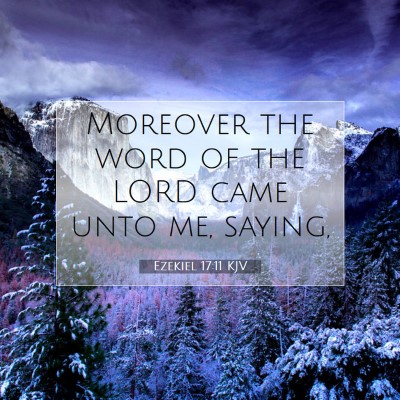Picture 07 - Ezekiel 17:11 KJV - Moreover the word of the LORD came unto me, - Bible Verse Picture
