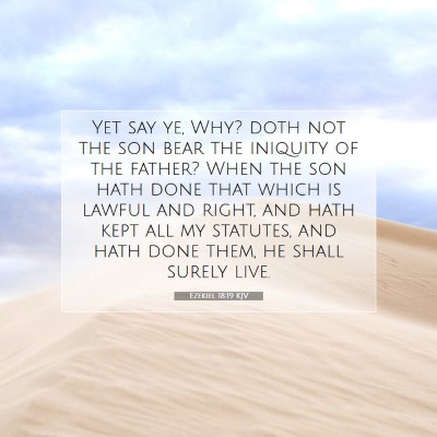 Picture 07 - Ezekiel 18:19 KJV - Yet say ye, Why? doth not the son bear the - Bible Verse Picture