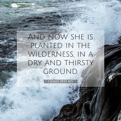 Picture 07 - Ezekiel 19:13 KJV - And now she is planted in the wilderness, in a - Bible Verse Picture