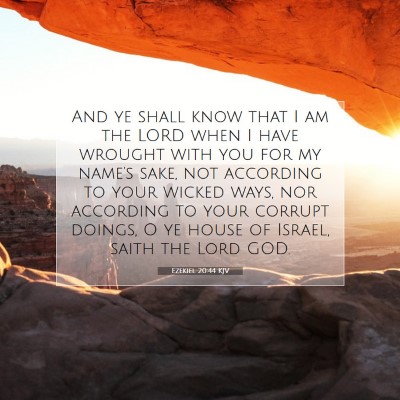 Picture 07 - Ezekiel 20:44 KJV - And ye shall know that I am the LORD when I have - Bible Verse Picture