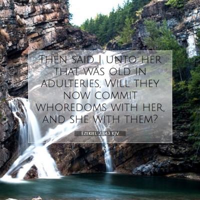 Picture 07 - Ezekiel 23:43 KJV - Then said I unto her that was old in adulteries, - Bible Verse Picture