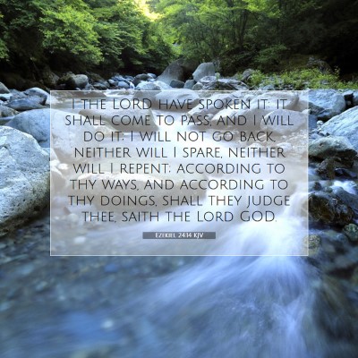 Picture 07 - Ezekiel 24:14 KJV - I the LORD have spoken it: it shall come to pass, - Bible Verse Picture