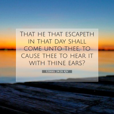 Picture 07 - Ezekiel 24:26 KJV - That he that escapeth in that day shall come unto - Bible Verse Picture