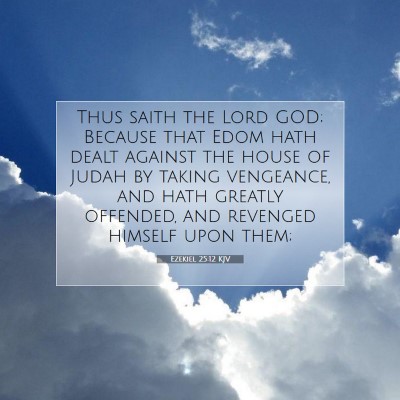Picture 07 - Ezekiel 25:12 KJV - Thus saith the Lord GOD; Because that Edom hath - Bible Verse Picture