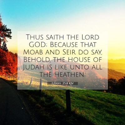 Picture 07 - Ezekiel 25:8 KJV - Thus saith the Lord GOD; Because that Moab and - Bible Verse Picture