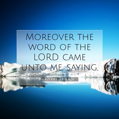 Picture 07 - Ezekiel 28:11 KJV - Moreover the word of the LORD came unto me, - Bible Verse Picture