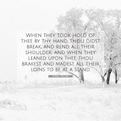 Picture 07 - Ezekiel 29:7 KJV - When they took hold of thee by thy hand, thou - Bible Verse Picture