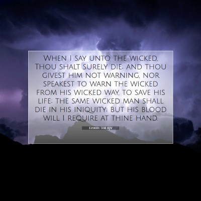 Picture 07 - Ezekiel 3:18 KJV - When I say unto the wicked, Thou shalt surely - Bible Verse Picture