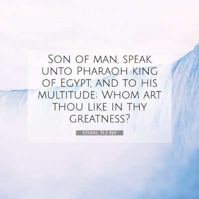 Picture 07 - Ezekiel 31:2 KJV - Son of man, speak unto Pharaoh king of Egypt, and - Bible Verse Picture