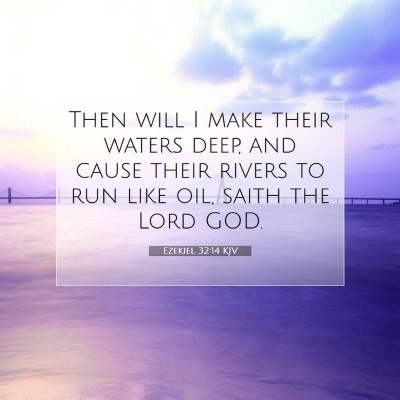 Picture 07 - Ezekiel 32:14 KJV - Then will I make their waters deep, and cause - Bible Verse Picture