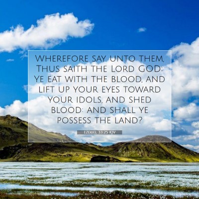 Picture 07 - Ezekiel 33:25 KJV - Wherefore say unto them, Thus saith the Lord GOD; - Bible Verse Picture