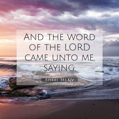 Picture 07 - Ezekiel 34:1 KJV - And the word of the LORD came unto me, - Bible Verse Picture