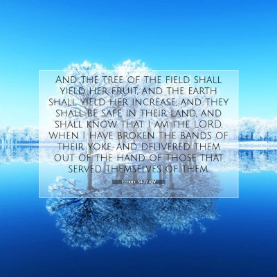 Picture 07 - Ezekiel 34:27 KJV - And the tree of the field shall yield her fruit, - Bible Verse Picture