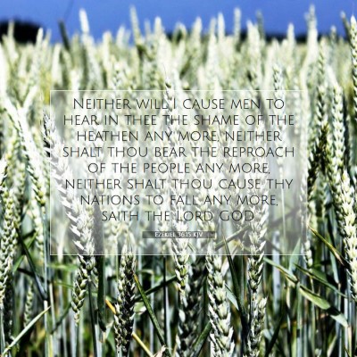 Picture 07 - Ezekiel 36:15 KJV - Neither will I cause men to hear in thee the - Bible Verse Picture