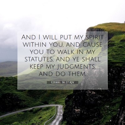 Picture 07 - Ezekiel 36:27 KJV - And I will put my spirit within you, and cause - Bible Verse Picture