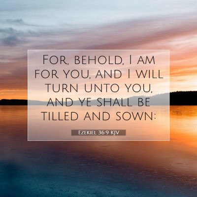 Picture 07 - Ezekiel 36:9 KJV - For, behold, I am for you, and I will turn unto - Bible Verse Picture