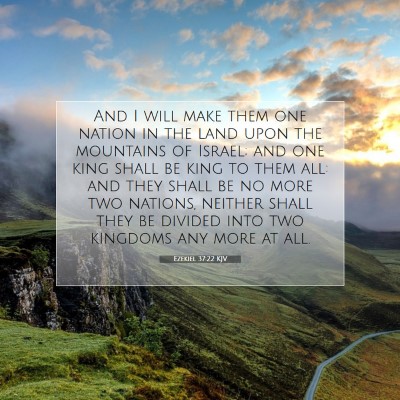 Picture 07 - Ezekiel 37:22 KJV - And I will make them one nation in the land upon - Bible Verse Picture