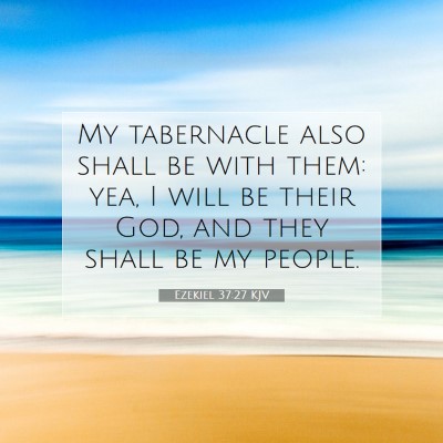 Picture 07 - Ezekiel 37:27 KJV - My tabernacle also shall be with them: yea, I - Bible Verse Picture