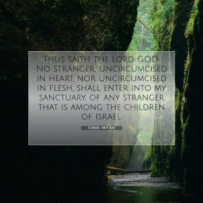 Picture 07 - Ezekiel 44:9 KJV - Thus saith the Lord GOD; No stranger, - Bible Verse Picture